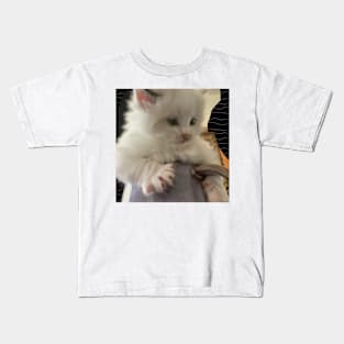 Ragdoll kitten in a cup by suzanne beazley Kids T-Shirt